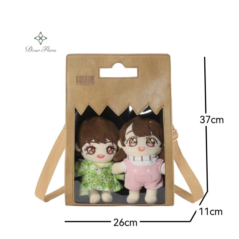 New Y2K Funny Envelope Ita Bag Personalized Cute Shoulder Bag Street Trend Crossbody Bag Kawaii Girl Transparent Display Handbag