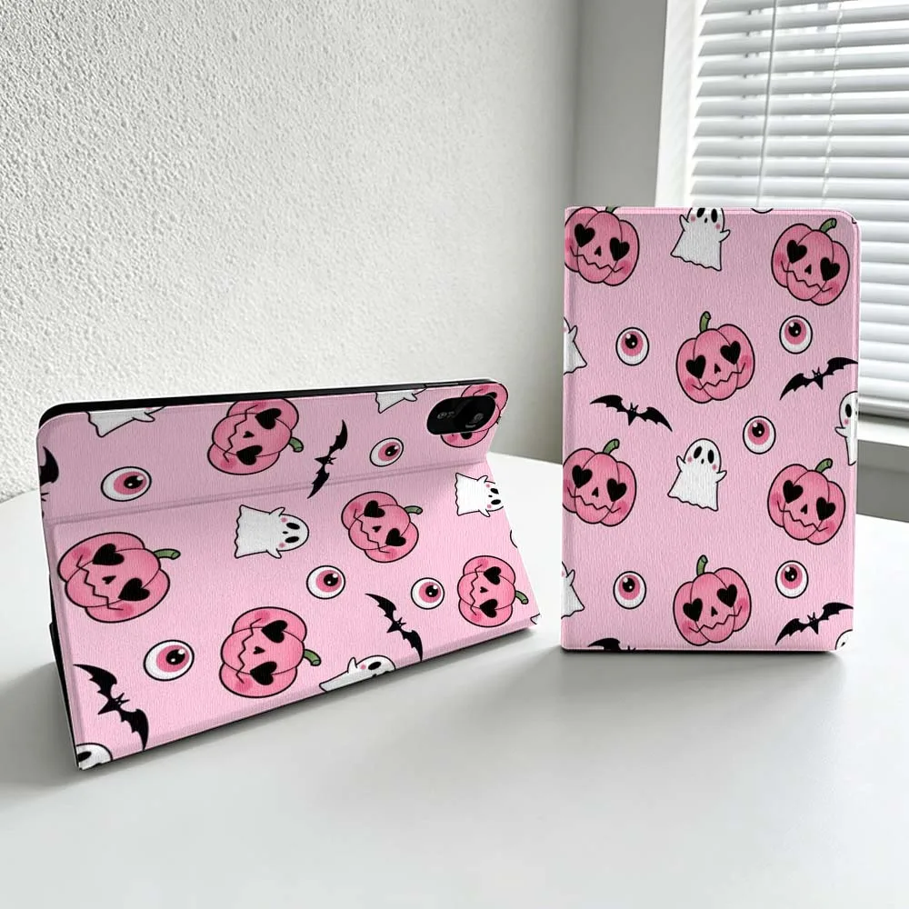 Cartoon Pink Pumpkin Ghost Cover For Xiaomi Redmi Mi Pad 8 7 6 5 4 2 SE K Pro Max Ultra Poco Pad Soft Inch Tablet Case