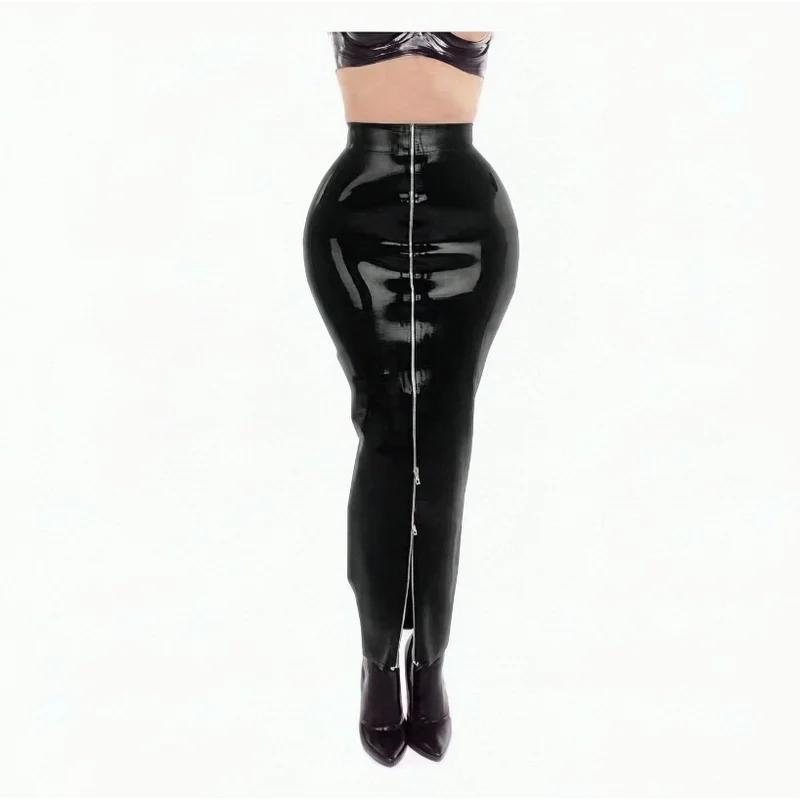 Hobble Skirts for Women, Sexy Bodycon,natural latex Skirts, High Waist Zipper Midi, Custom