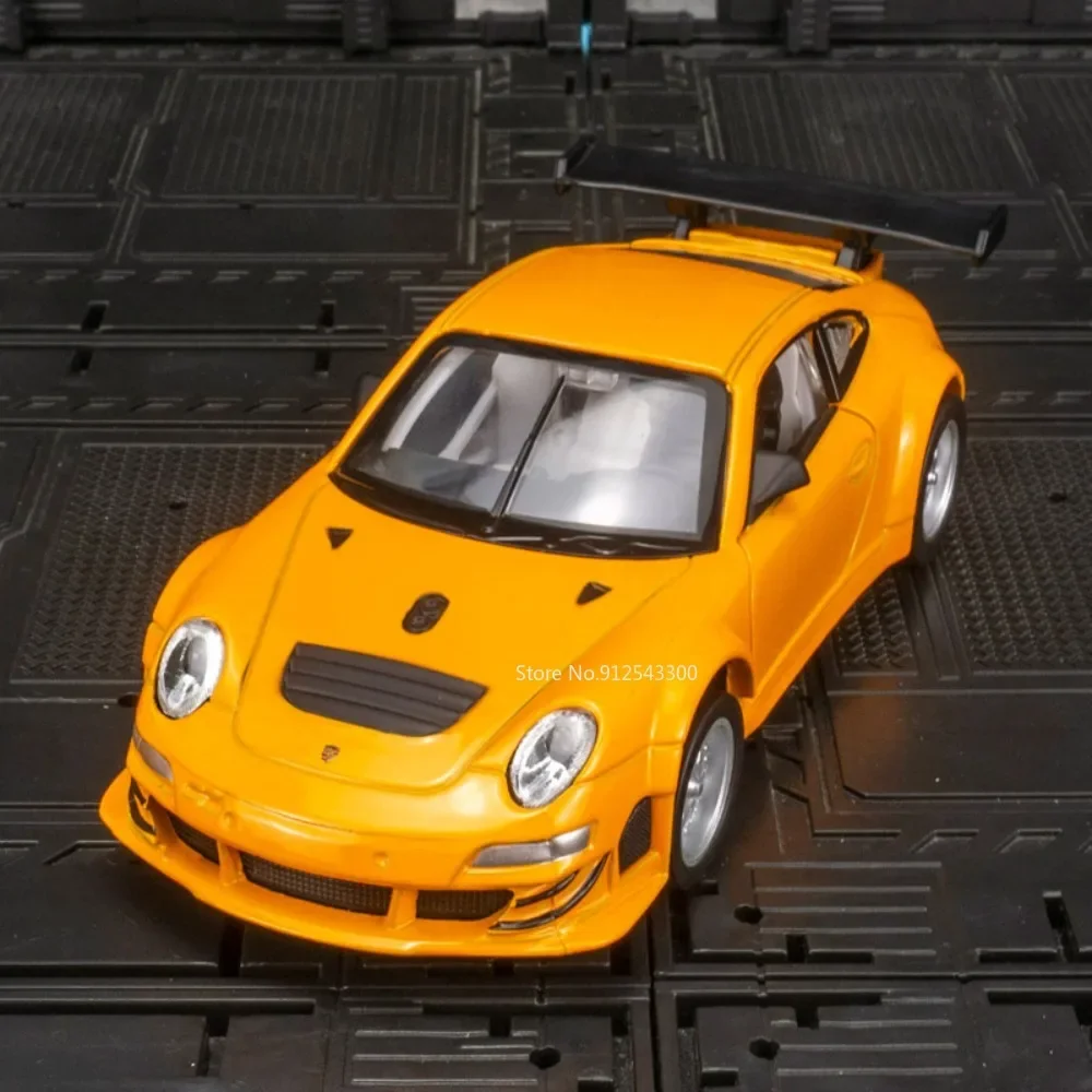 Maßstab 1:32 Porsche 911 GT3 RSR Legierung Modellauto Spielzeug Hohe Simulation Diecast Metall Sound Licht Zurückziehen Sammlung Kinder Spielzeug Geschenk