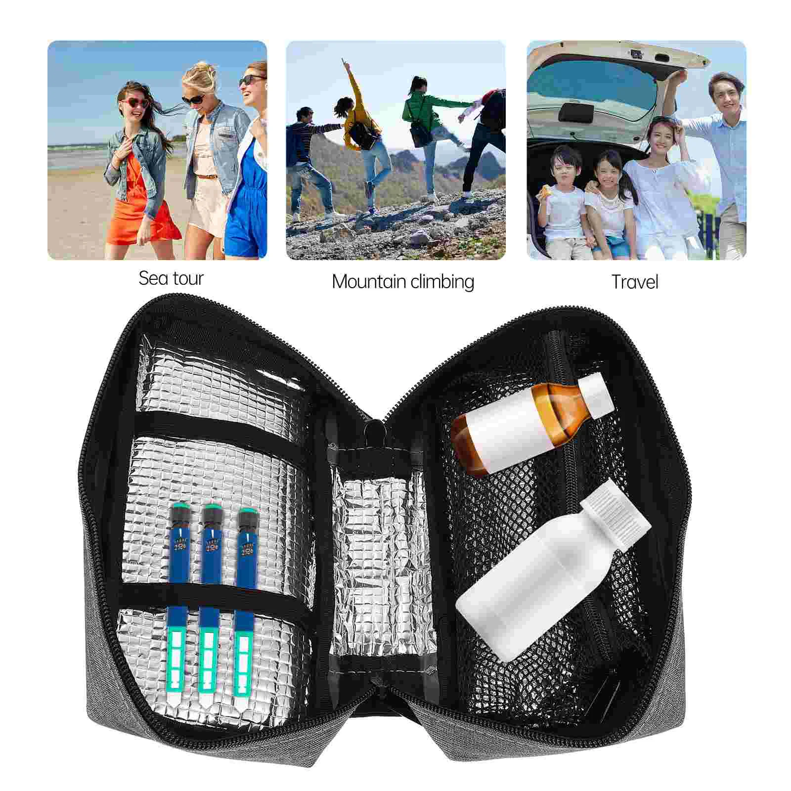 Portable Insulin Insulation Pack Travel Medical Cooler Case Freeze Environmental Aluminum Foil Heat Bag