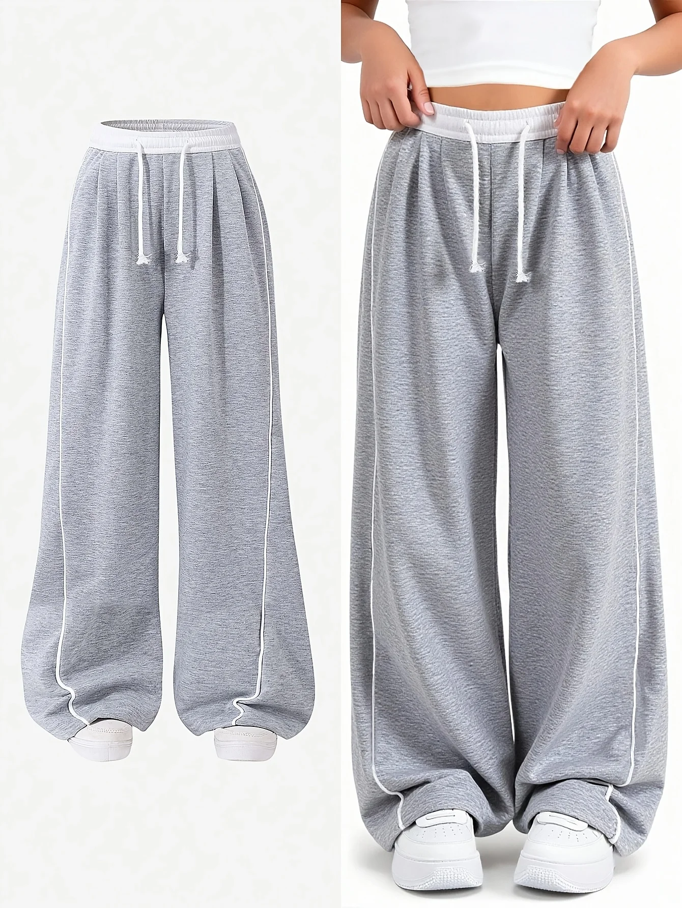 Girls' Autumn Pants New Style for Teenagers, Loose Casual Sports Pants, Fashionable Loose Casual Pants, Girls' Casual Fashion Long Pants for Children over 3 Years Old, Versatile Clothing for Home and Outings