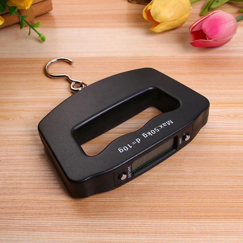 1PCS Electronic Scales 50Kg *10g Digital Hand Held Fish Hook Hanging Weigh Scale Portable t Luggage Balance LED Display