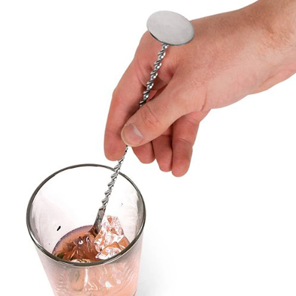 

Stainless Steel Stirrer Cocktail Wine Stirring Rod Bar Spoon Long Handle Corrosion Resistant Easy Clean Elegant