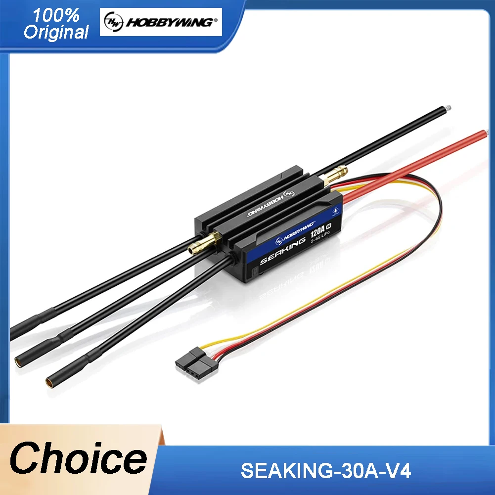 

Hobbywing Seaking 120A/90A/60A/30A V4 ESC Встроенный BEC/LP67 Полностью водонепроницаемый дизайн для кабана с дистанционным управлением