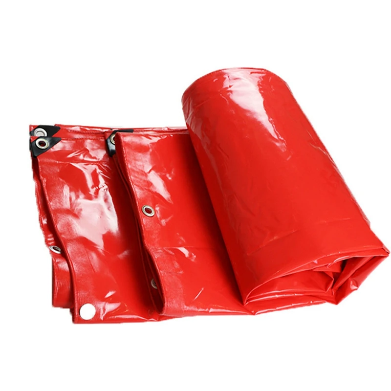 

Red PVC Tarpaulin Outdoor Awning Sun Shade Sail Ground Sheet Pet House Waterproof Cloth Camping Boat Truck Rainproof Cloth