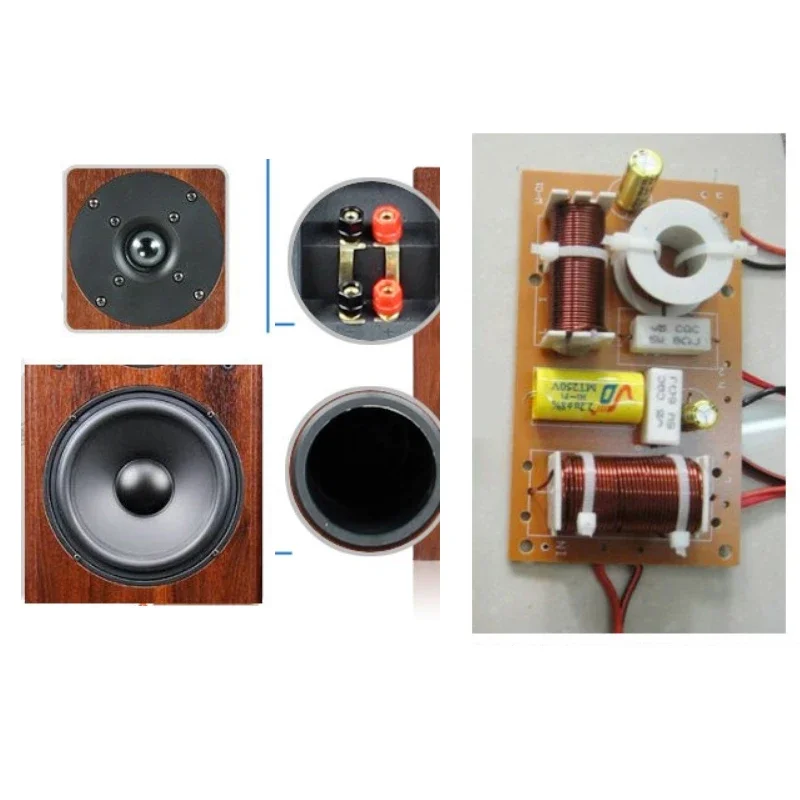 Altifalantes estante com febre passiva, alto-falante HiFi Surround, alta fidelidade, áudio doméstico, amplificadores de som de música, monitor 4ohm, 300W, 8 Polegada