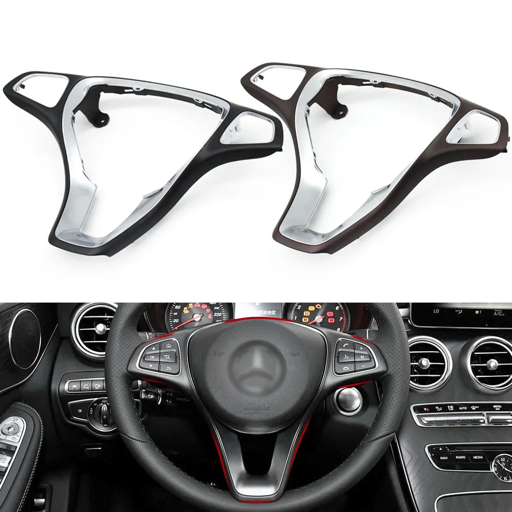 

Car Interior Steering Wheel Frame Trim Cover Replacement For Mercedes Benz GLA GLC GLE GLS V Class W156 X253 W292 W166 W447 W448