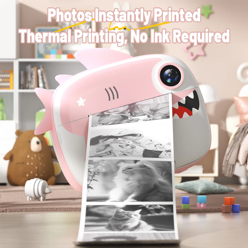 Aparat cyfrowy dla dzieci 720P 1080P HD Zabawki Natychmiastowy nadruk dla dzieci Aparat termiczny Natychmiastowy nadruk Zdjęcie Wideo Chłopcy Dziewczynki Prezent