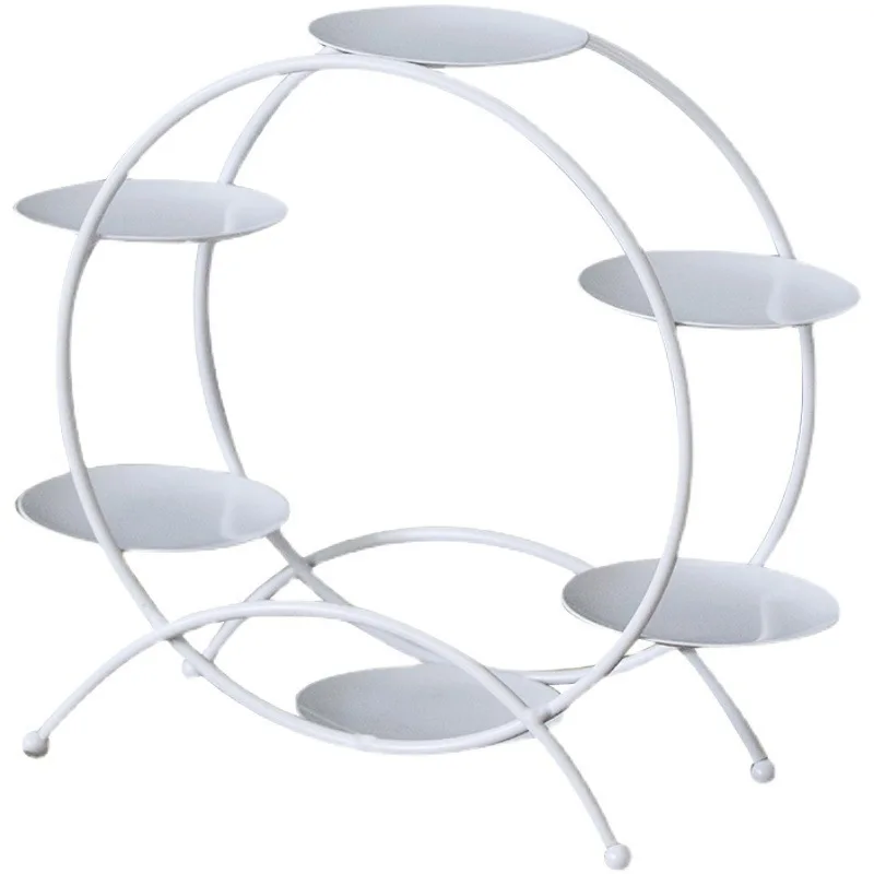 

White Dessert Table Ornament Display Rack Wrought Iron Cake Tray European Afternoon Tea Dim Sum