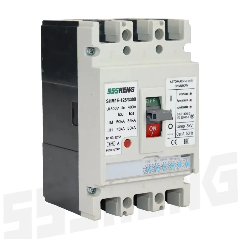MCCB SHM1E-100 3P 50-125A 50kA Electronic Circuit Breaker BA70 Automatic Switches