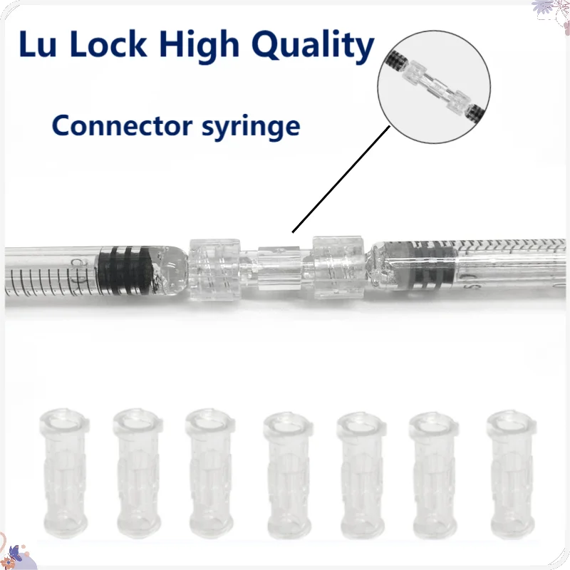 Syringe Coupler Connector Transparent Female to Female Luer Lock Sterile Individual Packaging