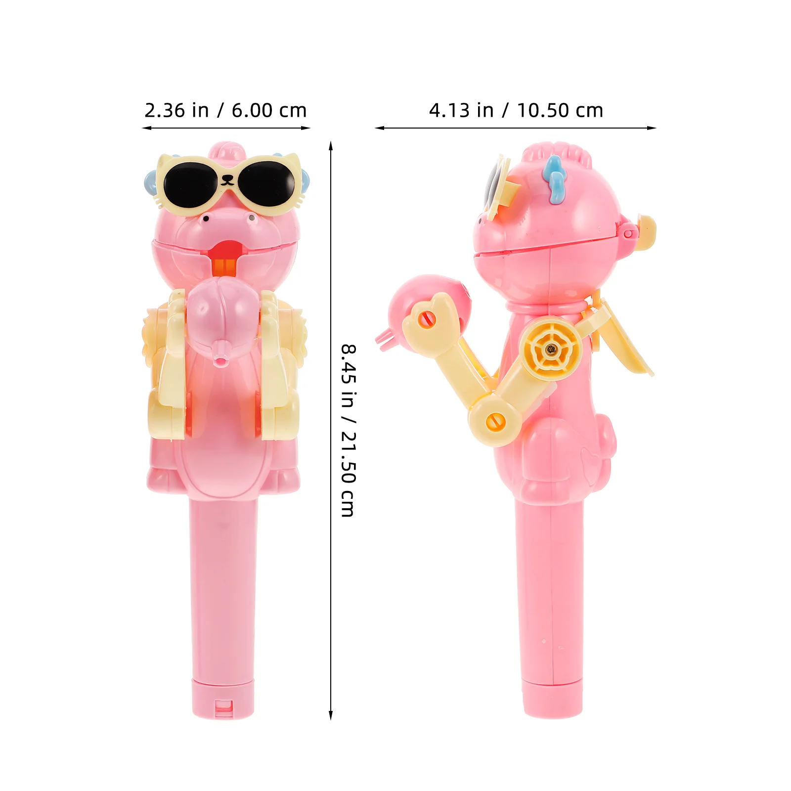 2 Stuks Dinosaurus Lollipop Robot Houder Interactieve Actie Snoep Houder Fun Sharing Kids Candy Case Chocolade Hooder