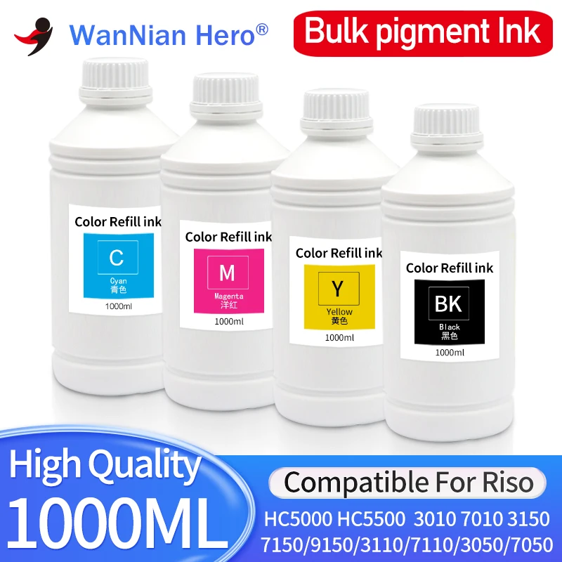 

Compatible Refill Bulk Pigment Ink for Riso HC5000 HC5500 Comcolor 3010 3110 3050 3150 7050 7110 7010 7150 9050 9150 Printer