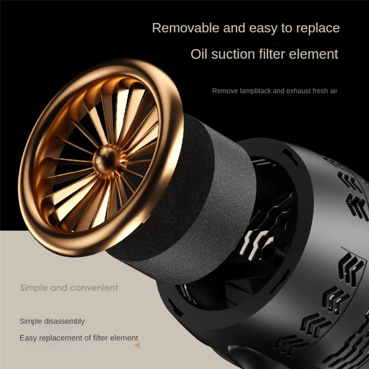 Portátil Desktop Range Hood com Filtro, Exaustor de Cozinha, USB Recarregável, Churrasco, Hot Pot