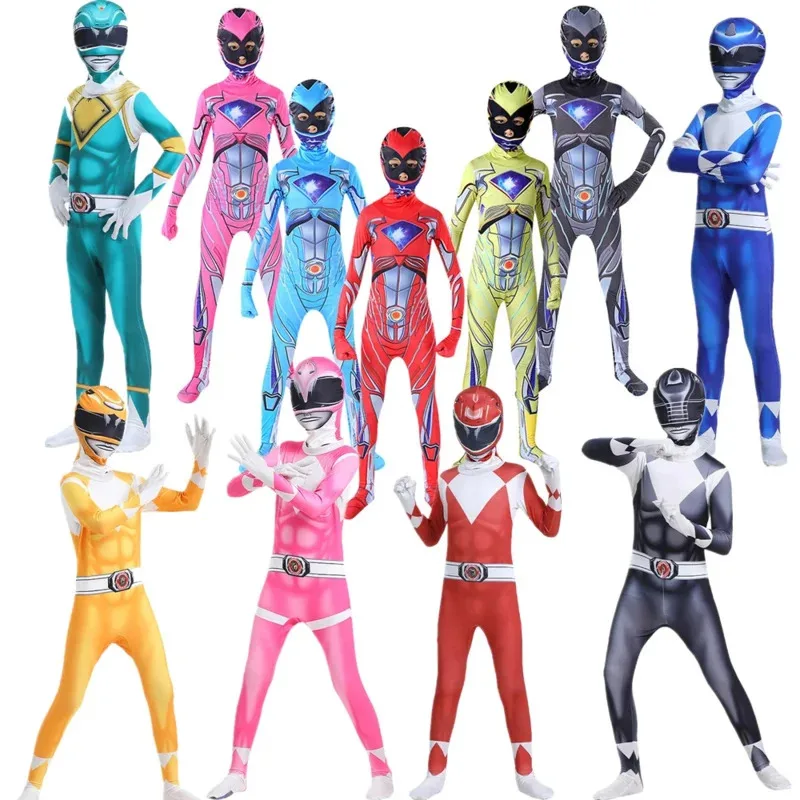 Adulto niños poder Morpher superhéroe Samurai Sentai shinkager Rangers cosplay fantasía disfraz de Halloween adolescente hombres niño Cosfam