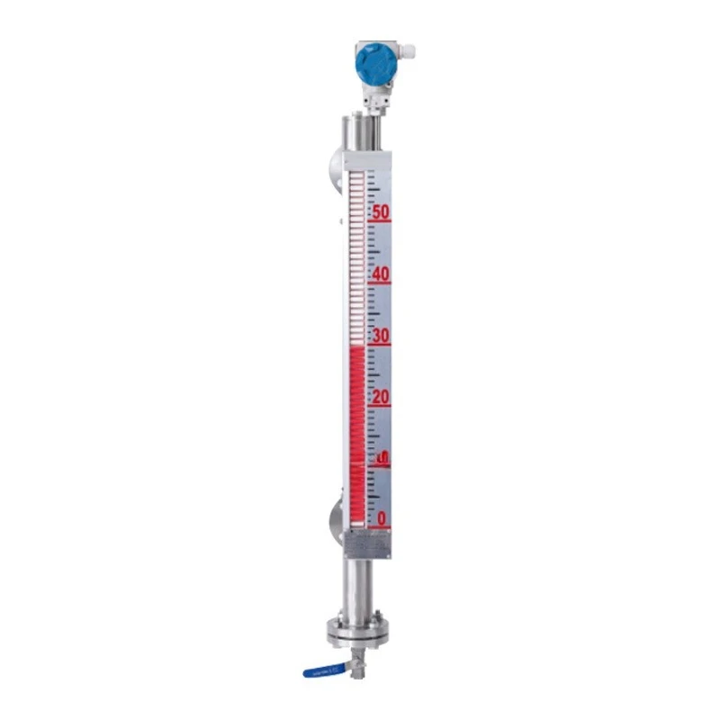 

Magnetic flap level gauge with remote water level display sensor