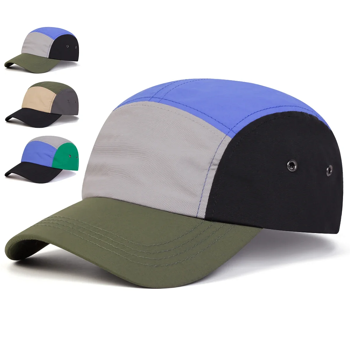 Unisex Multi Color Splicing Baseball Caps Quick Drying Hat Outdoor Adjustable Spring and Autumn Casual Sunscreen Hat