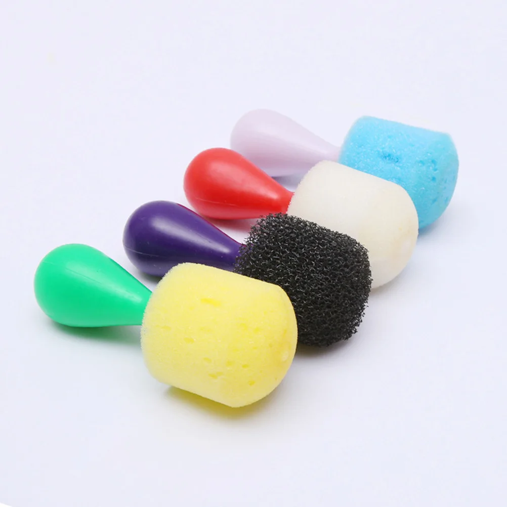 

4Pcs Mini Sponge Painting Brushes Round Seals for Kids Creative Drawing Doodle Tools Preschool Beginners Art Supplies