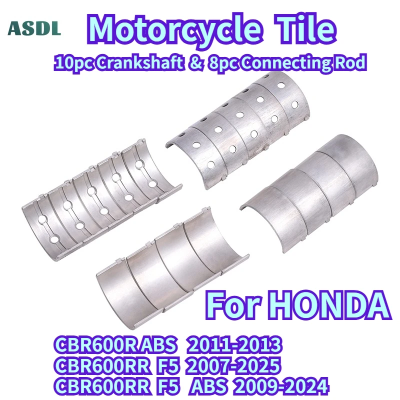 For Honda CBR600 RR F5 2007-2025 8/10pc STD ~ +100 31mm Motorcycle Crankshaft Tile Connect Rod Bearing CBR600R ABS CBR 600 RR