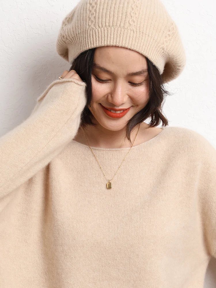 新作レディース100%カシミヤベレー帽 ファッションペインターハット 秋冬ラグジュアリーグレースレディベレー帽 カシミヤニット ソフトで快適な帽子