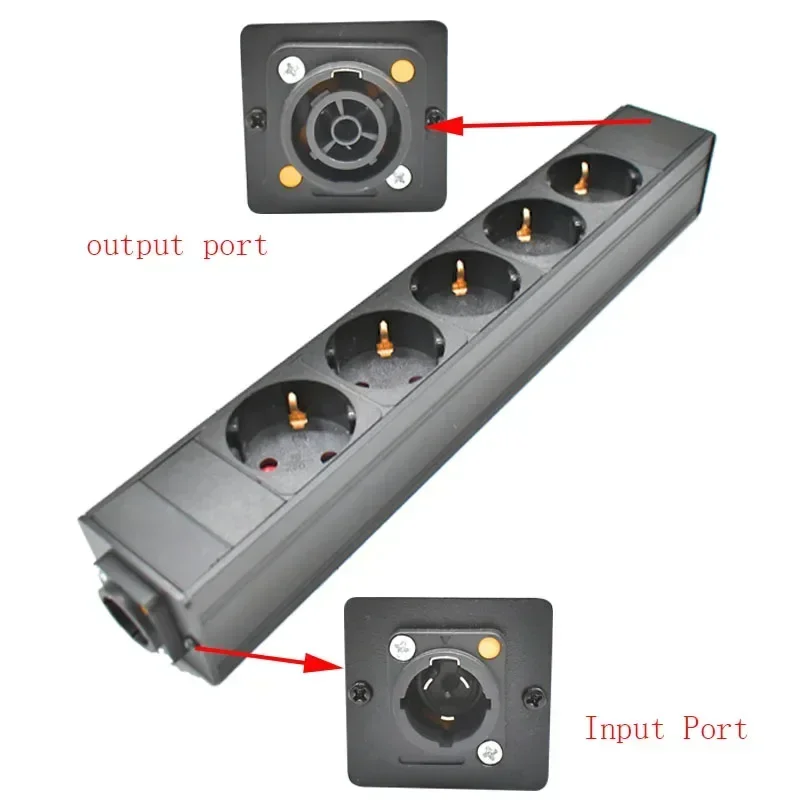 Multipresa PDU Spina aeronautica 3P NAC3FX-W Porta aeronautica NAC3MPX 2-11AC Presa UE Schuko Powercon LED Spina di alimentazione per schermo grande