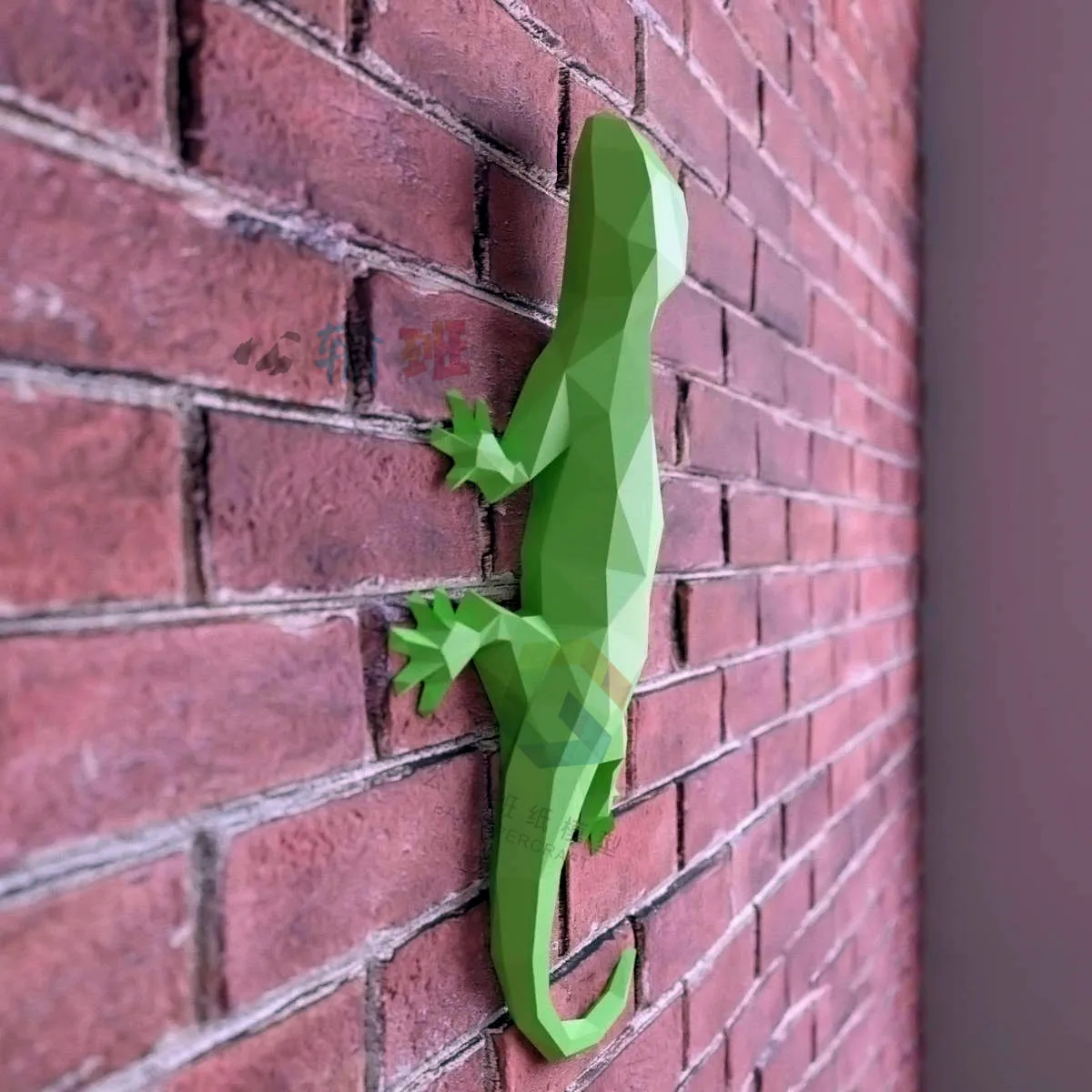 Gecko modelo de papel decoração de parede para casa feito à mão papercraft sala de estar diy 3d origami varanda ornamento quebra-cabeças estereoscópicos presentes