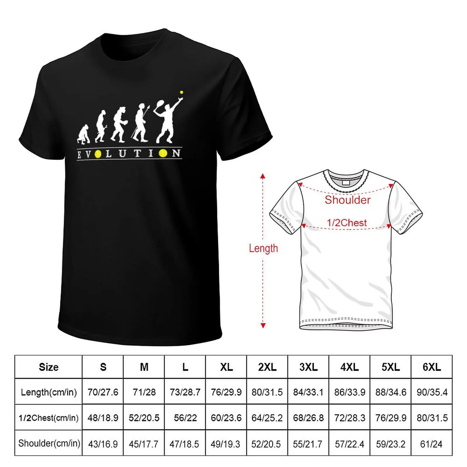 Funny Tennis Evolution, Evolution of The Tennis Player T-Shirt Athletic Fit Sports Short Sleeve Top