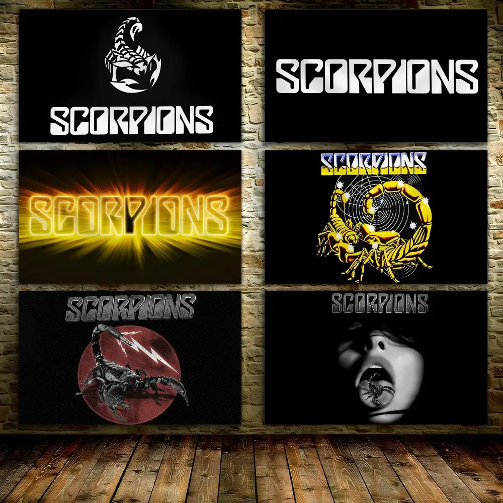 S-Scorpions Heavy Rock Band Flags Custom Wall Hanging Background Art Banner For Bedroom Home Living Room Outdoor Decor