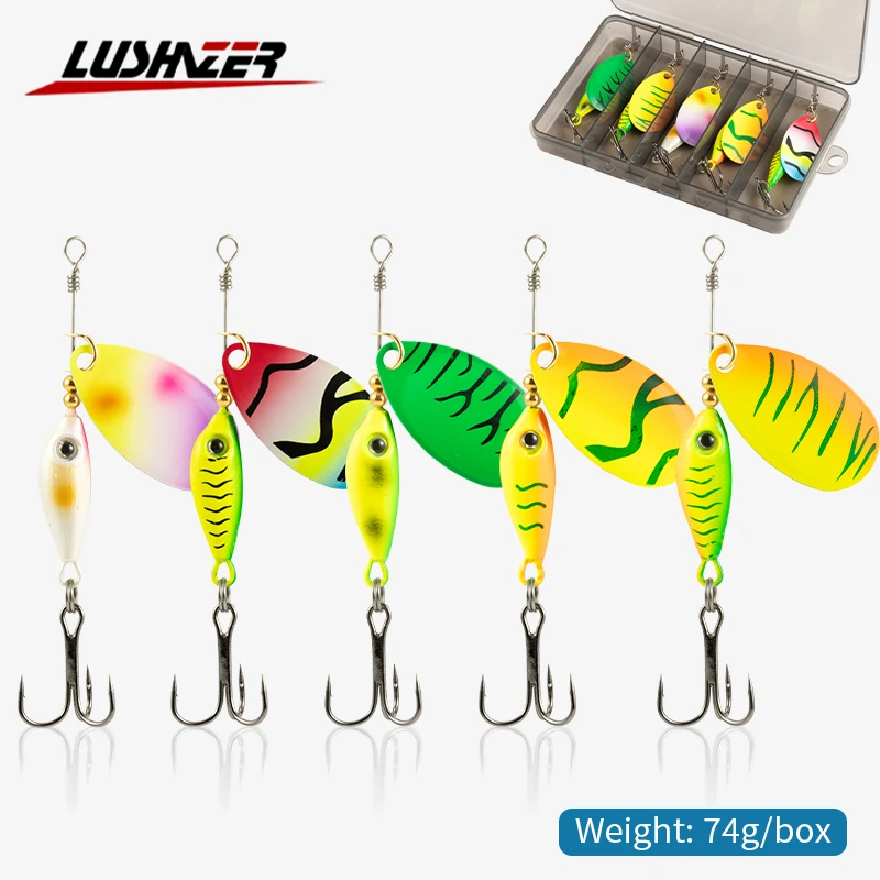 LUSHAZER سبينر ملعقة معدنية الصيد إغراء غرق 75 مللي متر 9 جرام الصيد الطعم لسمك السلمون المرقط باس الدورية الترتر إغراء #1