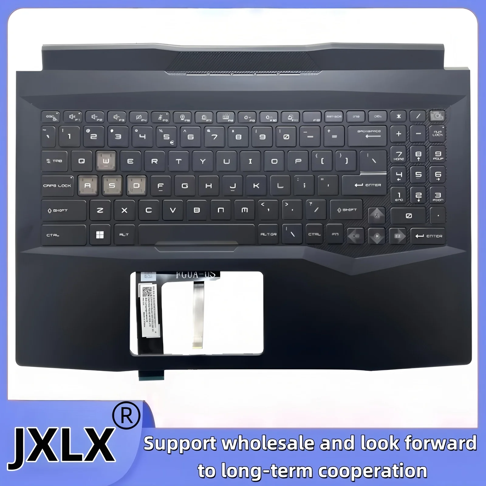 JXLX® New For MSI Pulse 15 B13V MS-1585 Palmrest Cover With Color Backlight Keyboard 307585C211
