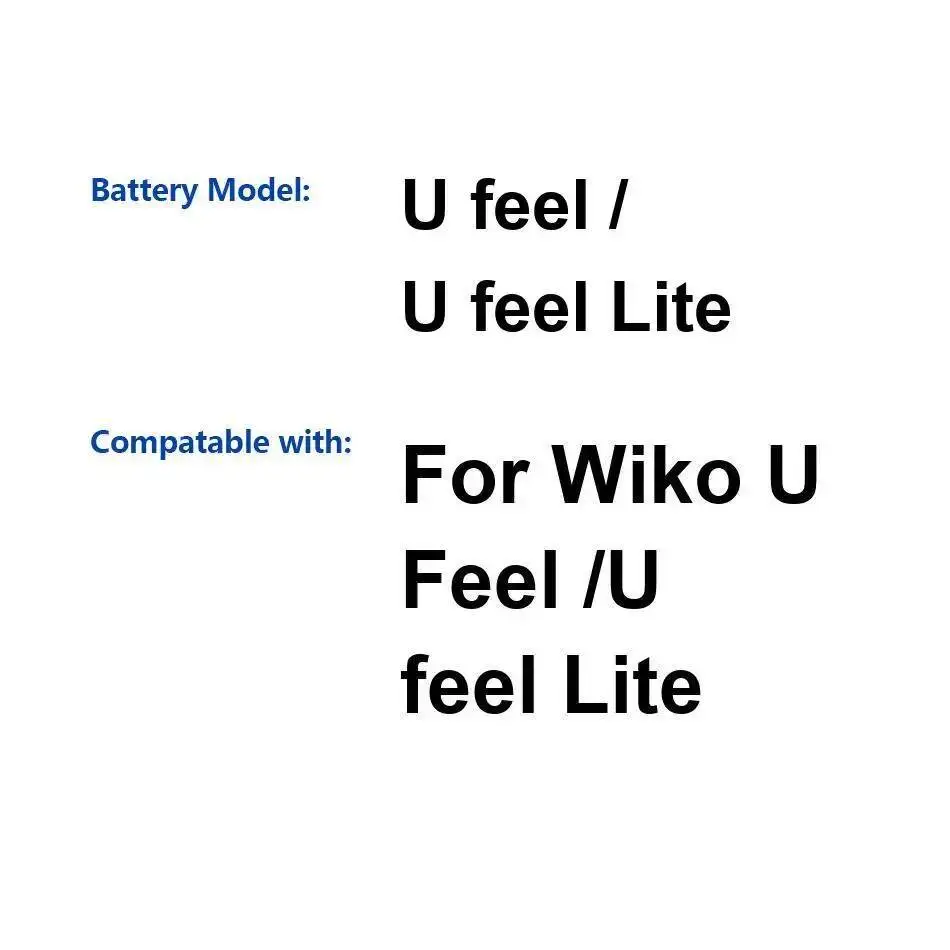 

Stable Mobile Phone Battery Premium Replacement For Wiko U Feel Lite 2500Mah