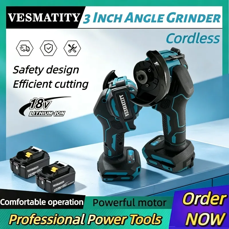 Cut Off Tool for Metal Tile, 18V 20000 RPM, Brushless Angle Grinder 3