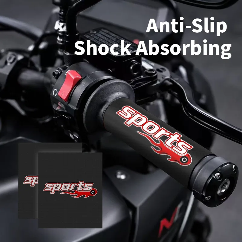 1Set Flame Motorcycle Handlebar Vinyl Decal, Waterproof Sticker for Bike Handlebar Grip, Sport Decor Accessories