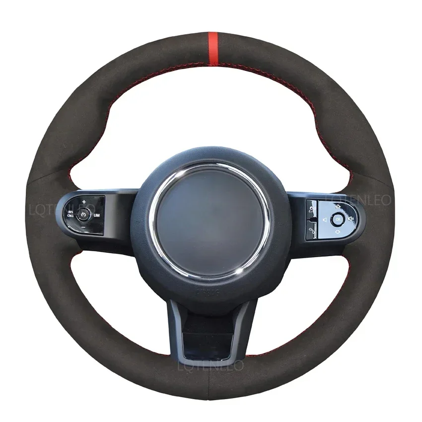 

Black Artificial Suede Car Steering Wheel Cover For Mini Clubman F54 Convertible F57 Countryman F60 Electric F55 F56 2021-2023