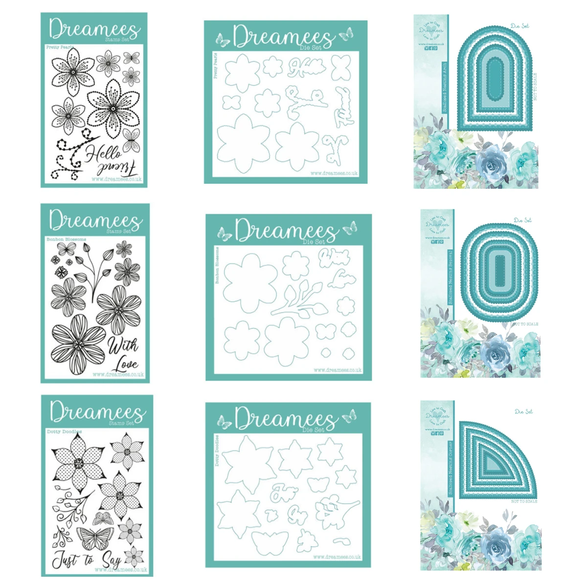 

Dotty Doodles Clear Stamps and Metal Cutting Dies Sets for DIY Craft Making Greeting Card Scrapbooking Decoration Embossed Mold