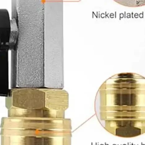 1/4 Inch Air Shut-Off Valve Compatible With NW 7.2 Gasket Standards For Sealed Compressed Air Line Connections