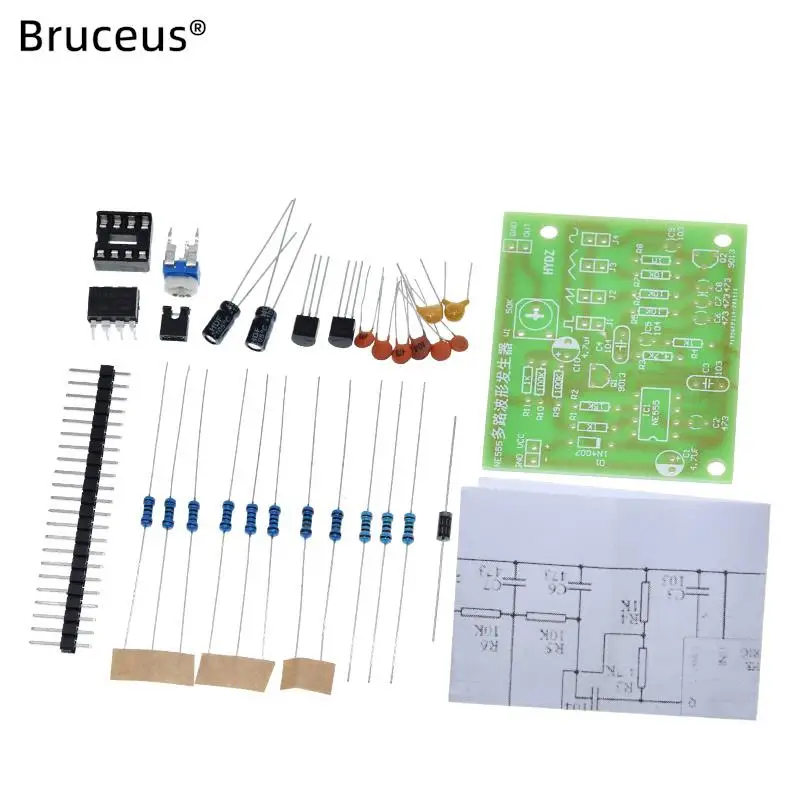 DIY Kit DC6-12V NE555 Pulse Waveform Signal Generator Module Sine/Triangle/Square Wave multi-channel