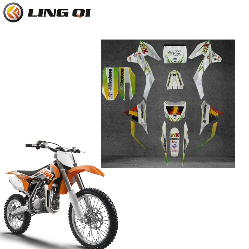 

LINGQI RAING Motorcycle Graphics Decals Stickers Kit For KT85 2016 2017 2018 SX SXF 2017 2018 2019 EXC XC-W EXC-F 020