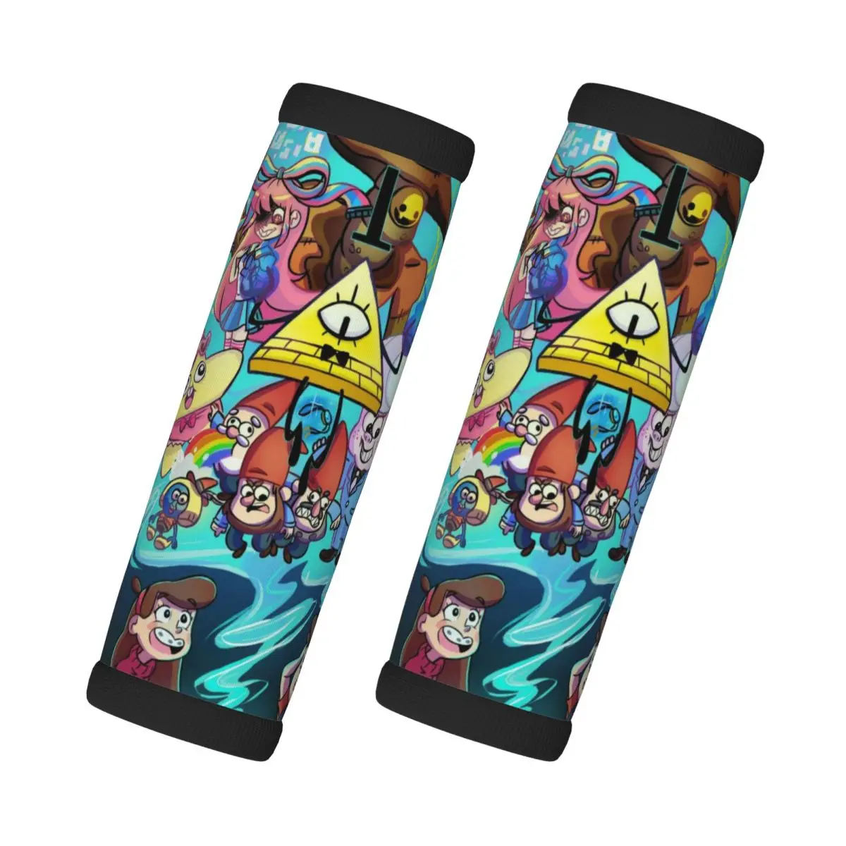 

Пользовательские забавные аниме Gravity Falls ручка для багажа обертка идентификатор чемодана 2 шт. для дверной ручки