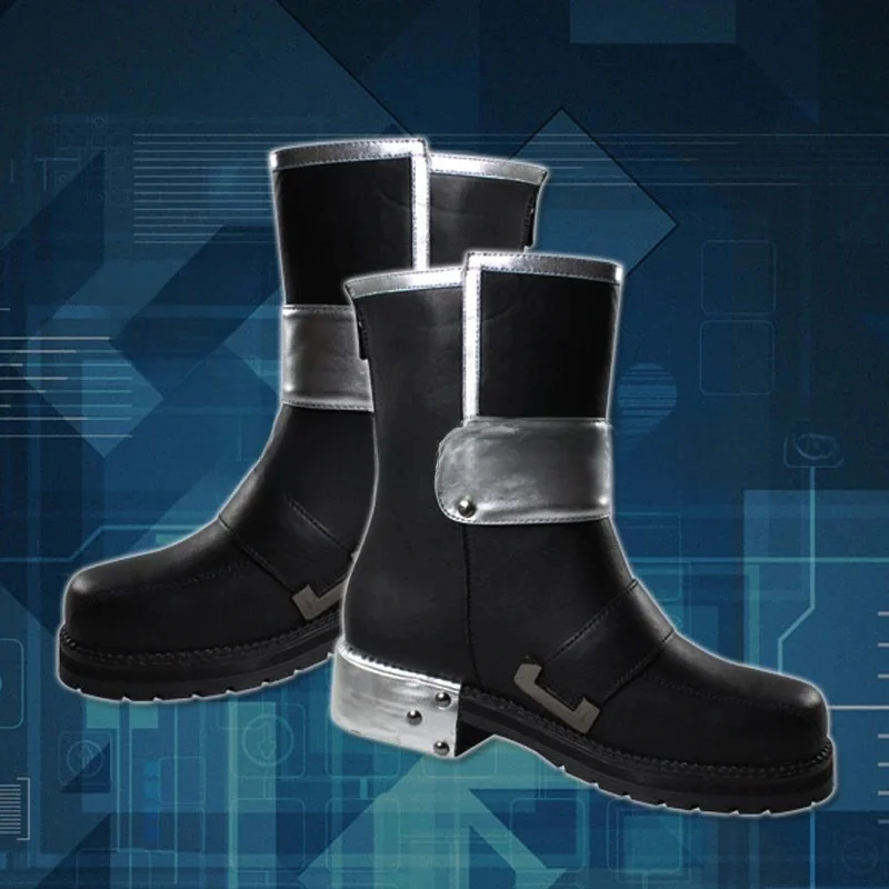 ソードアートオンライン SAO キリト桐ヶ谷和人コスプレ靴黒革ブーツ男性女性ハロウィンコスチューム