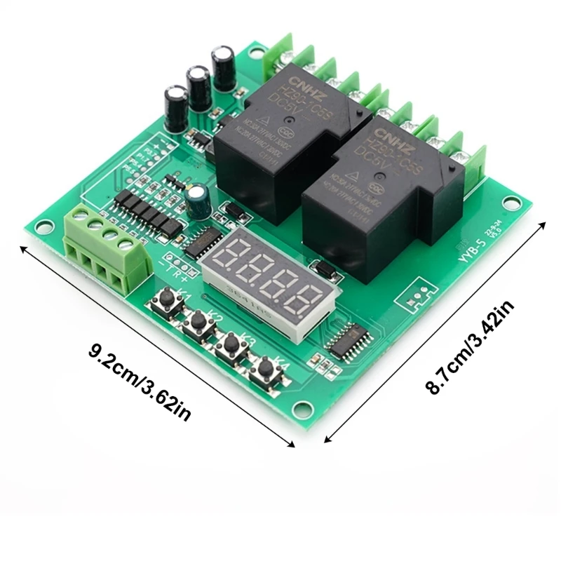 YYB-5 12V 24V Motor Forward/Reverse Control Board Two Relays Delay Timing Cycle Module Linear Actuators Control Board