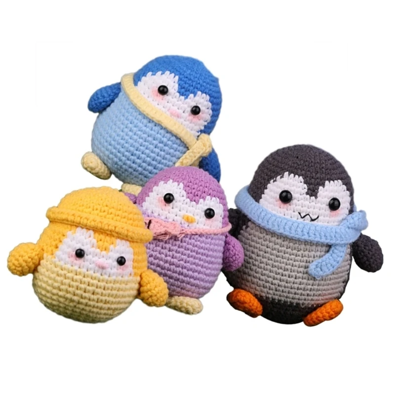 Q1JB DIY Tığ Hayvan Seti Yeni Başlayanlar için Komple Başlangıç Malzemesi Paketi Iplik Tığ Kancalar Zanaat Sanat Örgü Kitleri