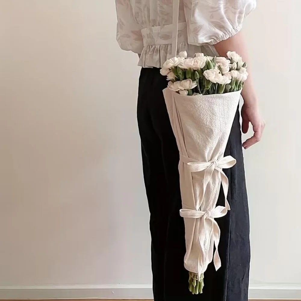 

Холщовая сумка для букета: упаковка в стиле цветочной фермы с регулируемым ремнем, подарок для нее