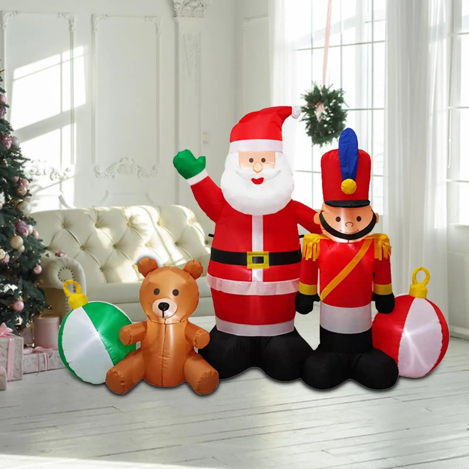 Santa Claus Inflatable Christmas Decorations US Adapter for New Year