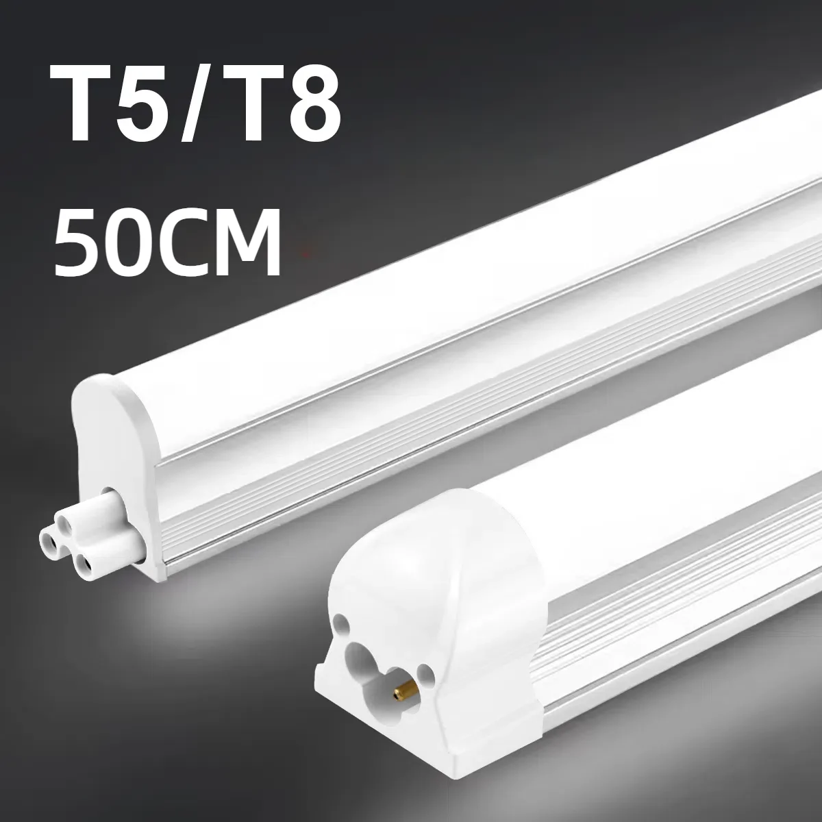 Tube lumineux LED T5/T8 haute luminosité, 50CM, 15W/25W, coque en aluminium, 220V, 110V, pour maison, cuisine, entrepôt, Garage, salon de coiffure