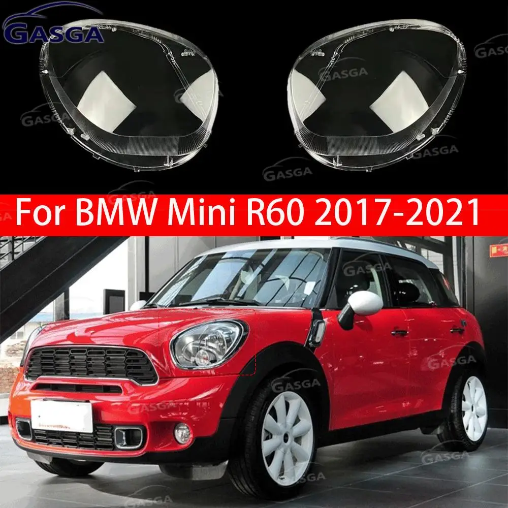 

For BMW Mini Countryman Cooper R60 2017 2018 2019-2021 Right/Left HeadLamp Lens Caps Lampshade Shell