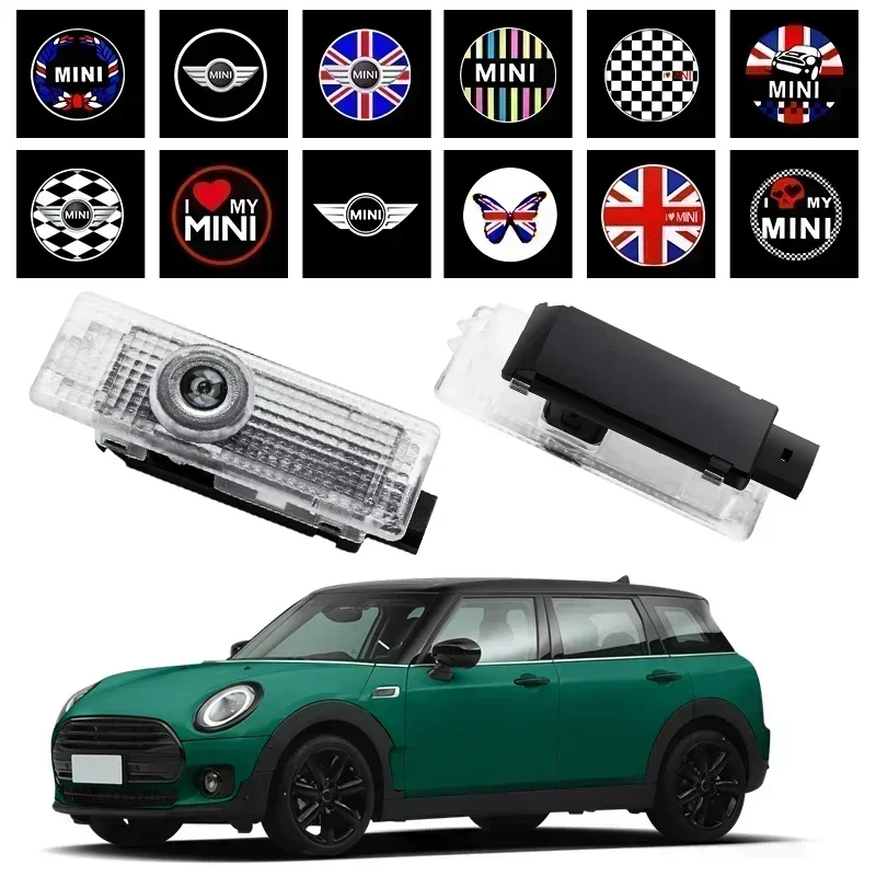 

2Pcs New LED Light Car Door Projector Car Welcome Light For BMW Mini Cooper One S JCW R55 R56 R50 R53 R60 F55 F56 Countryman
