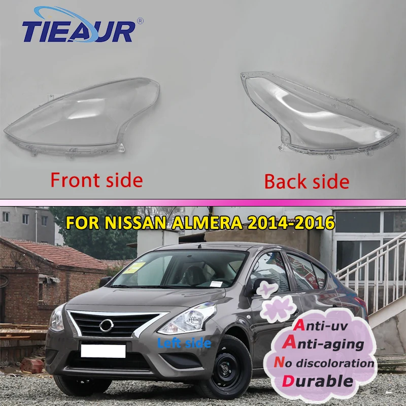 

Car Lights Headlamp Clear Auto Shell-Cover for Almera 2014 2015 2016 Headlight Transparent Glass Lens Cover Replacement DIY