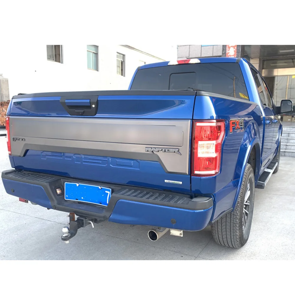 Tailgate Applique Panel For FORD F150 2018-2021 Matte Black ABS Tail Rear Gate Panel Trim Modified Parts